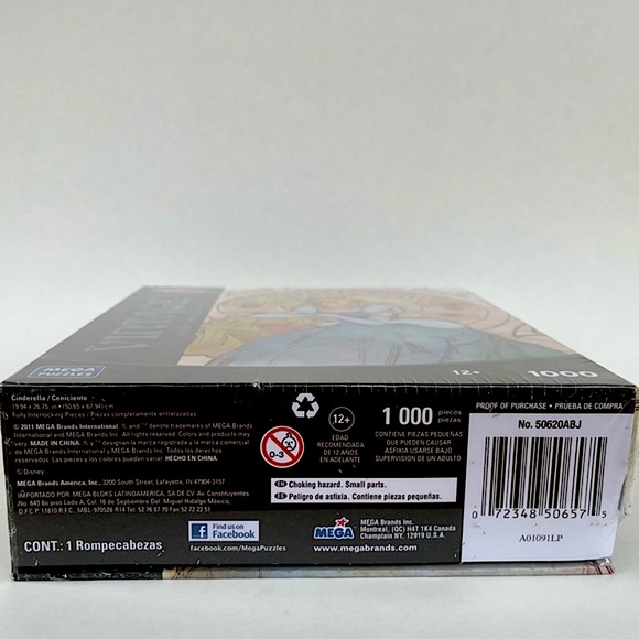 Disney Vintage Series Cinderella 1000 Piece Mega Puzzle, Rare, New/Sealed - Picture 6 of 6